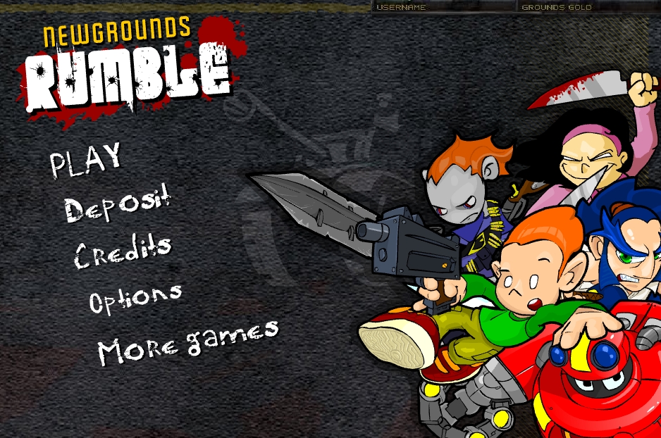 Newgrounds Rumble Character Selection Screen